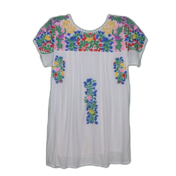 Buddy Love Dress Medium Embroidered Floral Carolina Oxacan Mini Dress - Picture 4 of 14